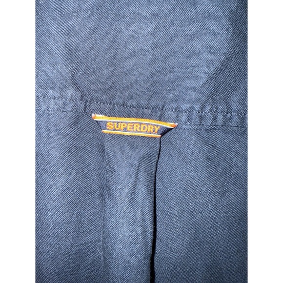 Superdry Shirt Men's XL Navy Blue Short Sleeve Button Down British Design Cotton - Picture 3 of 8